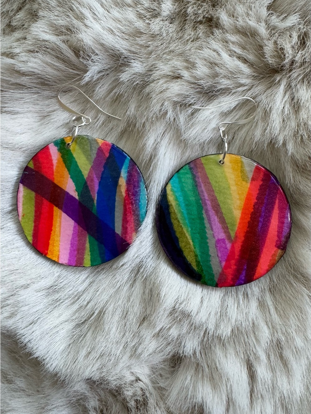 Nina Juniper Handmade Colorful Round Drop Earrings - Multicolor